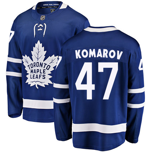 Herren Toronto Maple Leafs Eishockey Trikot Leo Komarov #47 Breakaway Königsblau Fanatics Branded Heim